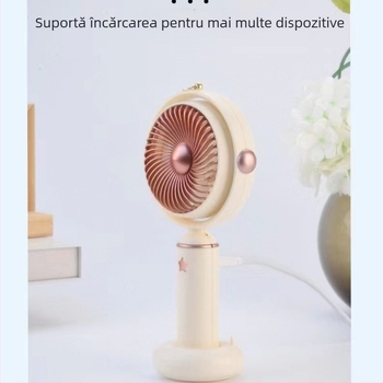 2025 Popular Mini ventilator portabil mic suport pentru telefon mobil suport pentru desktop ventilator student vară portabil cadou