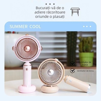 2025 Popular Mini ventilator portabil mic suport pentru telefon mobil suport pentru desktop ventilator student vară portabil cadou