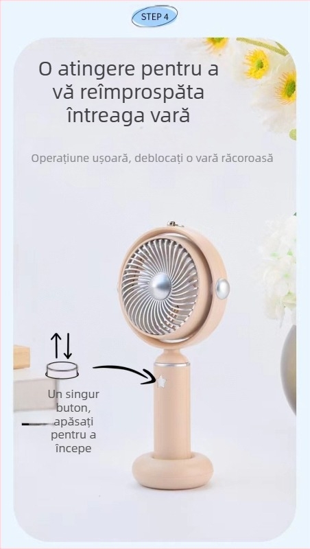 2025 Popular Mini ventilator portabil mic suport pentru telefon mobil suport pentru desktop ventilator student vară portabil cadou