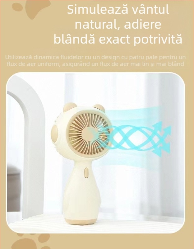 2025 Popular Mini ventilator portabil mic suport pentru telefon mobil suport pentru desktop ventilator student vară portabil cadou