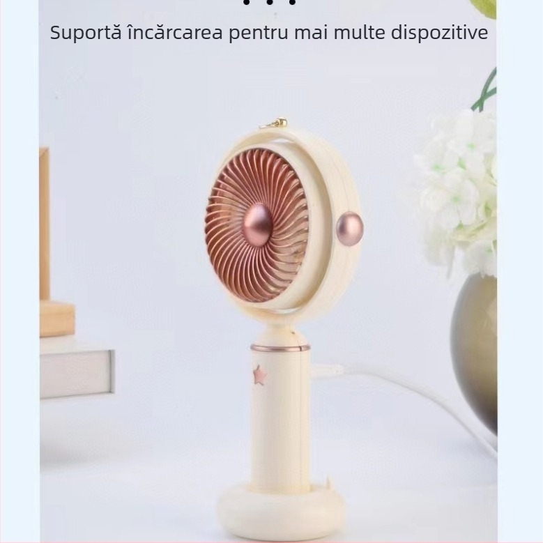 2025 Popular Mini ventilator portabil mic suport pentru telefon mobil suport pentru desktop ventilator student vară portabil cadou