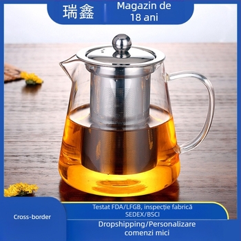 Fierbător electric din ceramică, fierbător din sticlă, fierbător pentru sănătate, fierbător din sticlă pură, fierbător cu borosilicat ridicat, capacitate mare, poate conține apă rece