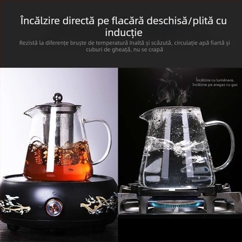 Fierbător electric din ceramică, fierbător din sticlă, fierbător pentru sănătate, fierbător din sticlă pură, fierbător cu borosilicat ridicat, capacitate mare, poate conține apă rece