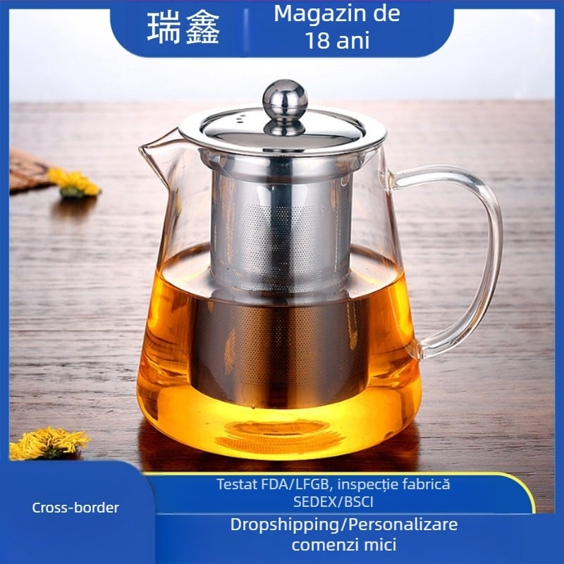 Fierbător electric din ceramică, fierbător din sticlă, fierbător pentru sănătate, fierbător din sticlă pură, fierbător cu borosilicat ridicat, capacitate mare, poate conține apă rece