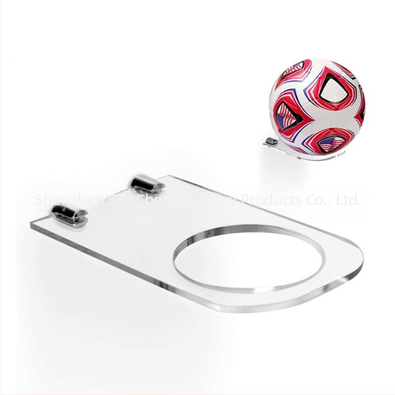 Suport de fotbal acrilic cu stea, culoare neagră, pentru baie, depozitare creativă, montată pe perete, depozitare montată pe perete