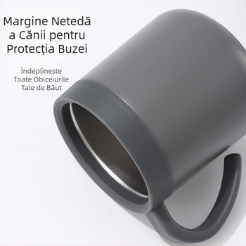 Cană din oțel inoxidabil de mare valoare transfrontalieră cu capac, cană de cafea cu vid dublu strat, cană izolatoare portabilă, personalizare