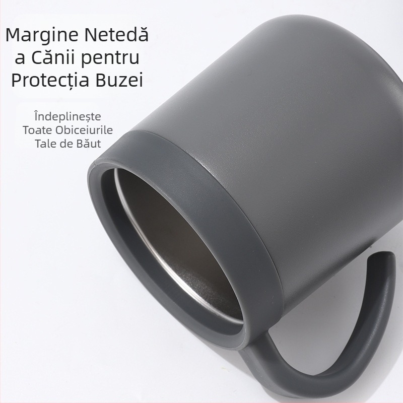 Cană din oțel inoxidabil de mare valoare transfrontalieră cu capac, cană de cafea cu vid dublu strat, cană izolatoare portabilă, personalizare