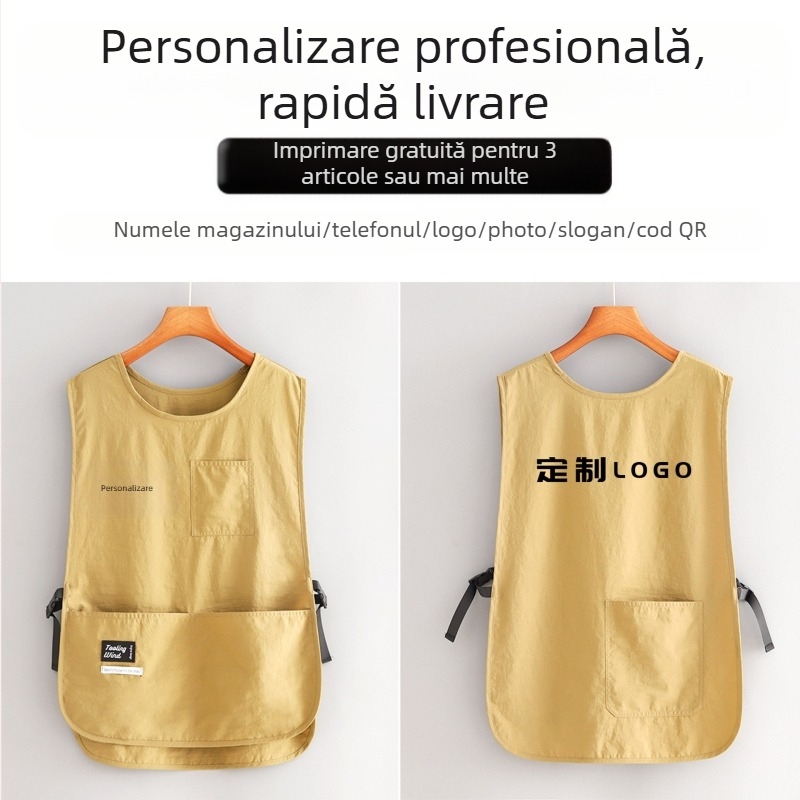 Vestă de bucătărie impermeabilă, șorț de bucătărie pentru catering, vestă specială 2025, talie de gătit la modă pentru bărbați și femei