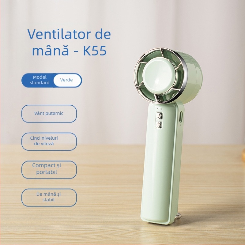 Nou ventilator portabil cu compresă de gheață pentru refrigerare semiconductori, ventilator portabil pentru alpinism, ventilator cu cataramă suspendată, cu 5 viteze, ventilator de birou mare cu vânt