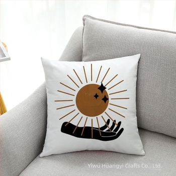Amazon Transfrontalieră Vânzare Fierbinte Simplu Soare Super Moale Catifea Față de Pernă Pernă Auto Canapea Pernă Pernă Pernă