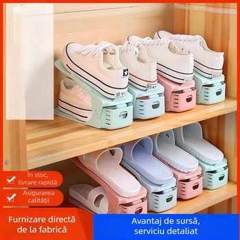 Suport pentru pantofi reglabil, dublu strat, îngroșat, pentru pantofi, suport pentru pantofi stratificat, pentru dormitor, pentru depozitarea pantofilor, dulap de depozitare pentru pantofi