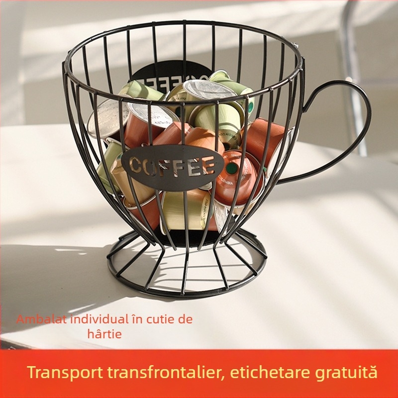 Lumină de lux acasă gustări bomboane depozitare raft cafenea magazin afișaj raft artizanal ornamente fier cafea capsule depozitare raft