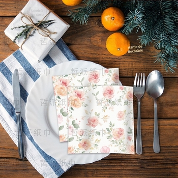 [stoc disponibil] Șervețel decorativ pentru petrecere cu imprimeu roz șampanie transfrontalier