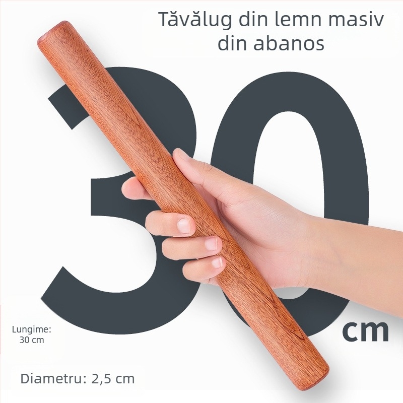 Sucitor din lemn masiv, alungit, piele de găluște, rolă specială de copt, tijă de presiune, sucitor, tăiței de uz casnic