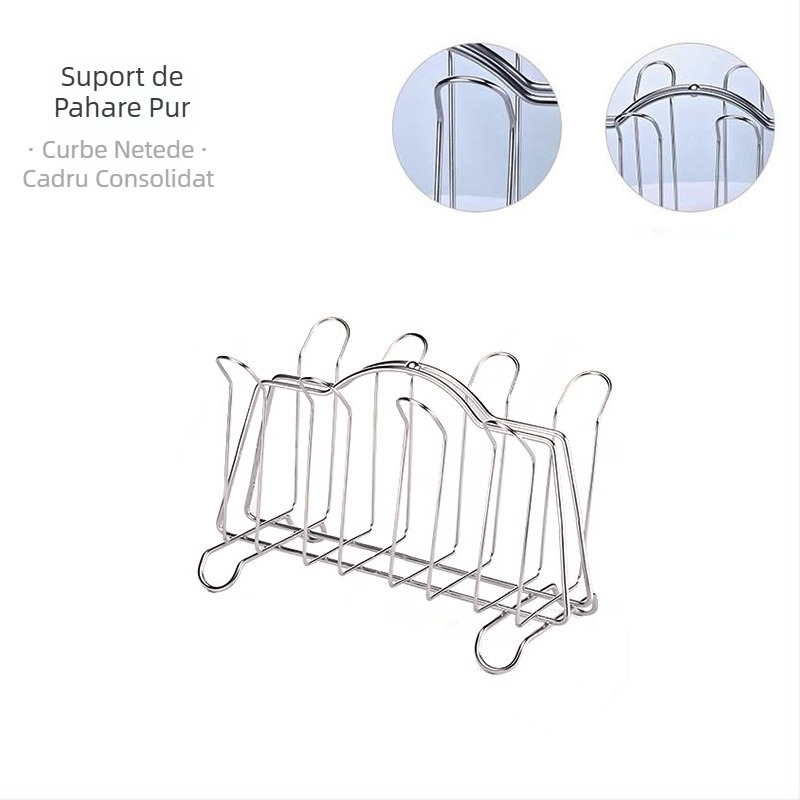 Suport pentru pahare din oțel inoxidabil 304, suport pentru pahare de uz casnic, suport creativ din sticlă, suport pentru pahare de apă, lichidare de stocare