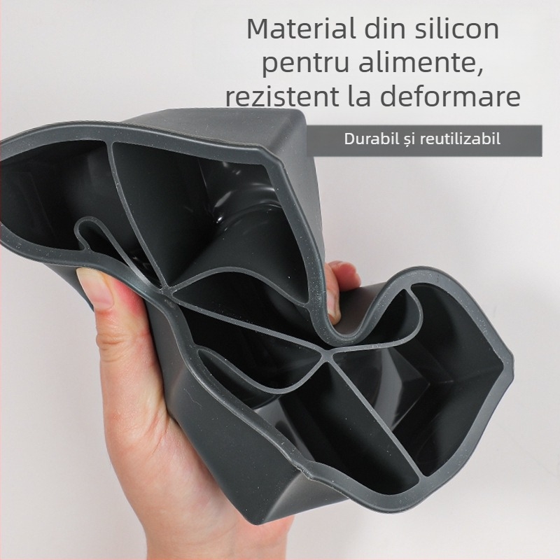 Fcm Ice Cube Mold Silicon Moale 6-Grid Pătrat Ice Table Mold cu Capac Miros-Proof Ice Making Box 5cm Silicon Alimentar de Calitate