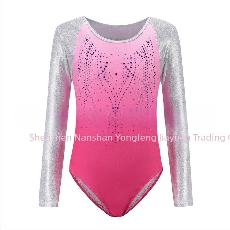 Îmbrăcăminte de gimnastică pentru copii cu elasticitate ridicată, cu mânecă lungă, fete, balet, dans, îmbrăcăminte de gimnastică, îmbrăcăminte de dans, îmbrăcăminte de performanță, dans