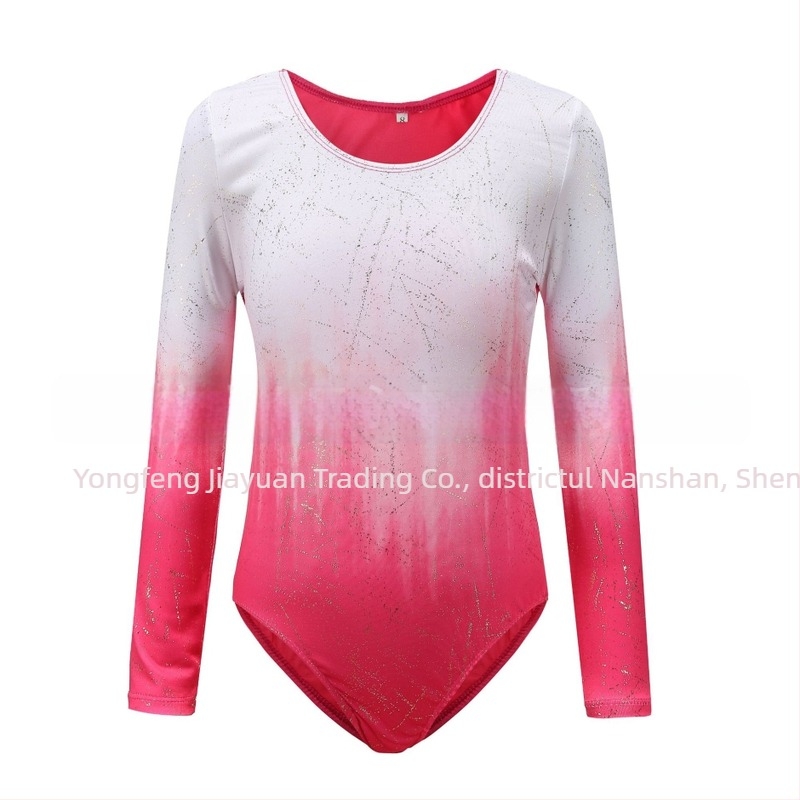 Îmbrăcăminte de gimnastică pentru copii cu elasticitate ridicată, cu mânecă lungă, fete, balet, dans, îmbrăcăminte de gimnastică, îmbrăcăminte de dans, îmbrăcăminte de performanță, dans
