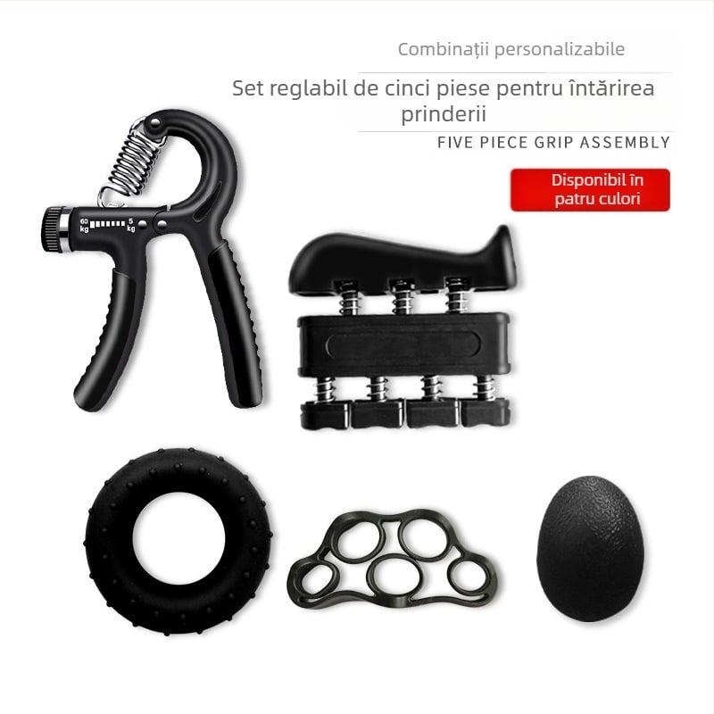 Costum de antrenament pentru degete cu cinci piese, set nou cu cinci degete, inel de prindere din silicon, costum combinat de exerciții de reabilitare