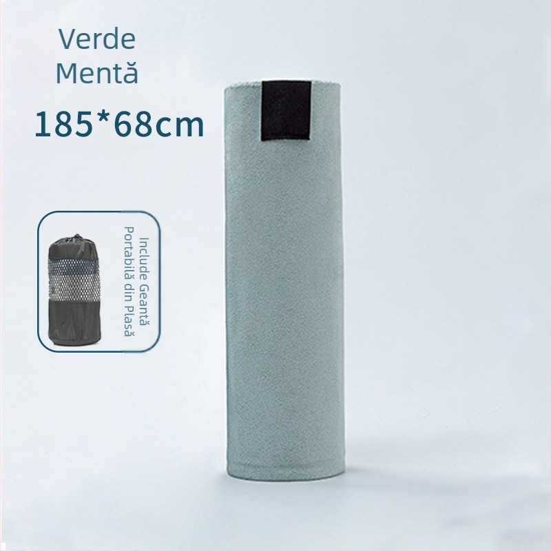 Saltea de yoga portabilă, material textil, ușoară, absorbantă de sudoare, antiderapantă, prosop de yoga pentru interior, prosop de fitness, sport, acasă, yoga