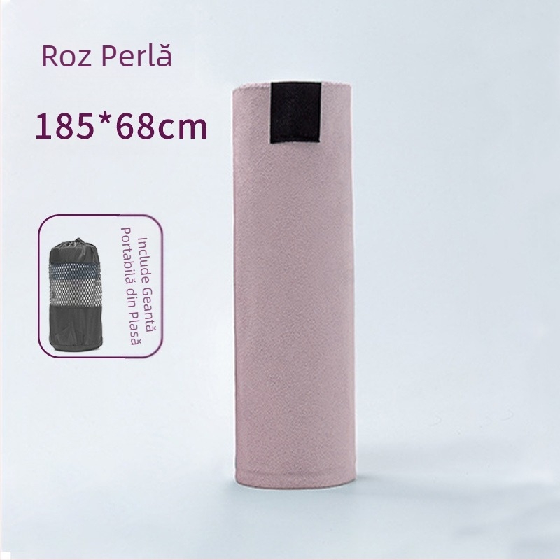Saltea de yoga portabilă, material textil, ușoară, absorbantă de sudoare, antiderapantă, prosop de yoga pentru interior, prosop de fitness, sport, acasă, yoga