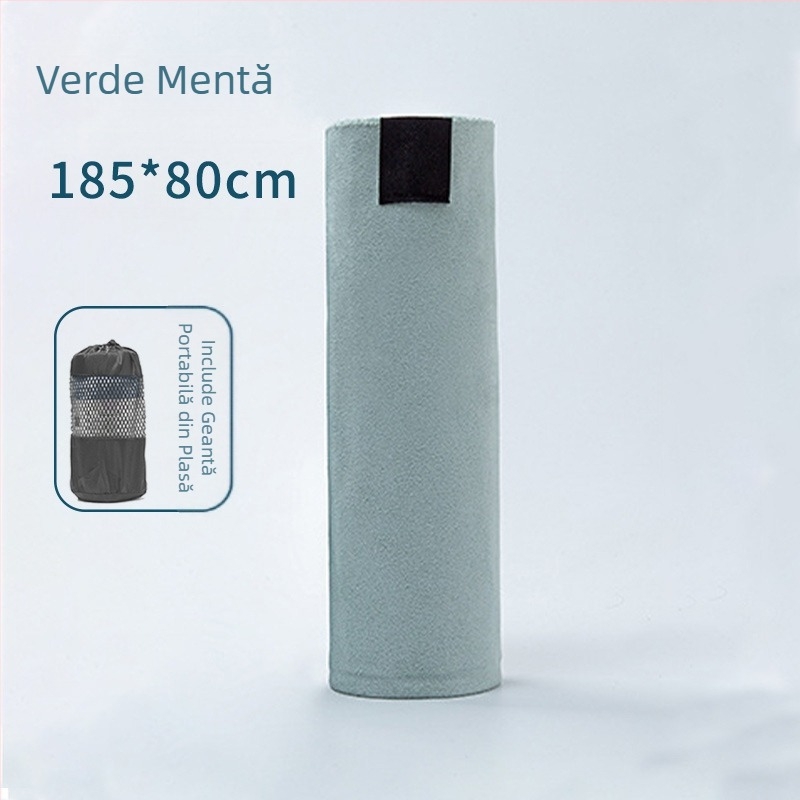 Saltea de yoga portabilă, material textil, ușoară, absorbantă de sudoare, antiderapantă, prosop de yoga pentru interior, prosop de fitness, sport, acasă, yoga
