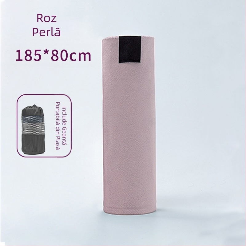Saltea de yoga portabilă, material textil, ușoară, absorbantă de sudoare, antiderapantă, prosop de yoga pentru interior, prosop de fitness, sport, acasă, yoga
