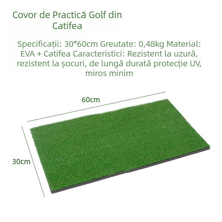 Furnizat direct de producător, accesorii pentru antrenament de putting în interior și exterior, antiderapant și ușor, covoraș din catifea pentru leagăn și lovire cu mingea