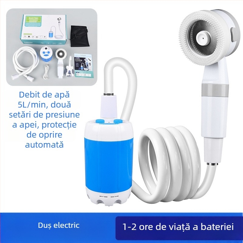 Ruikang, artefact de baie în aer liber, șantier convenabil, dormitor, camping, duș simplu, dispozitiv de baie wireless, pompă de apă reîncărcabilă