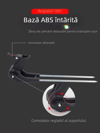 Suport pentru undiță din oțel inoxidabil cu ștecher de masă, suport pentru baterie cu dublă utilizare, cutie de pescuit, scaun de pescuit, suport pentru undiță, cadru de susținere a undiței, en-gros