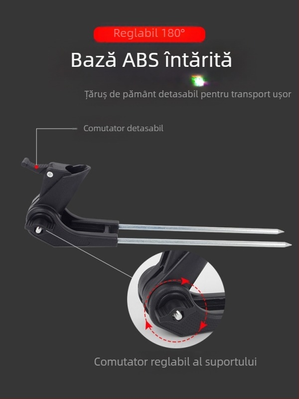 Suport pentru undiță din oțel inoxidabil cu ștecher de masă, suport pentru baterie cu dublă utilizare, cutie de pescuit, scaun de pescuit, suport pentru undiță, cadru de susținere a undiței, en-gros