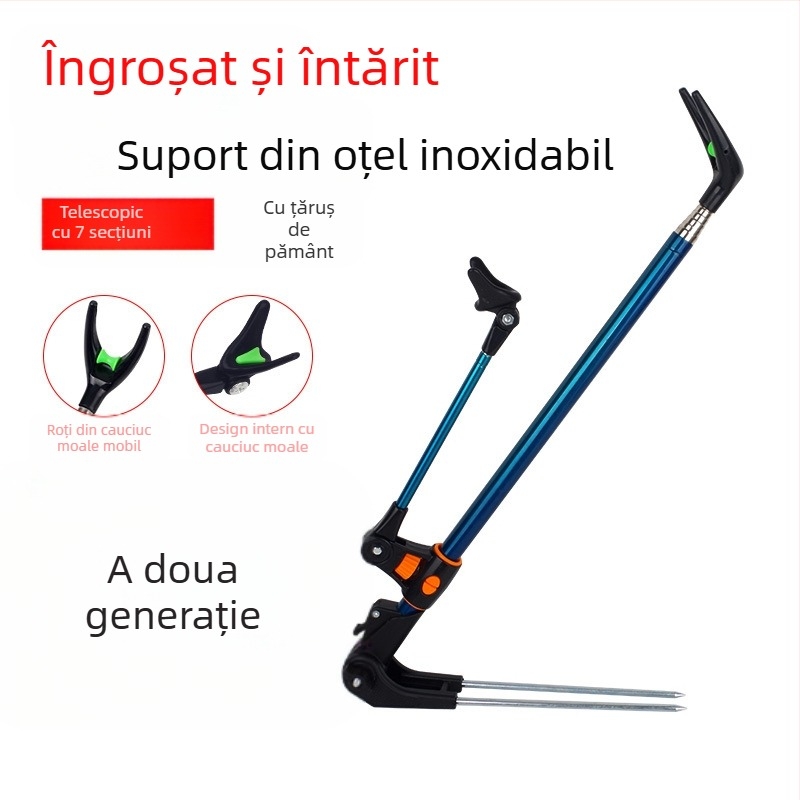 Suport pentru undiță din oțel inoxidabil cu ștecher de masă, suport pentru baterie cu dublă utilizare, cutie de pescuit, scaun de pescuit, suport pentru undiță, cadru de susținere a undiței, en-gros