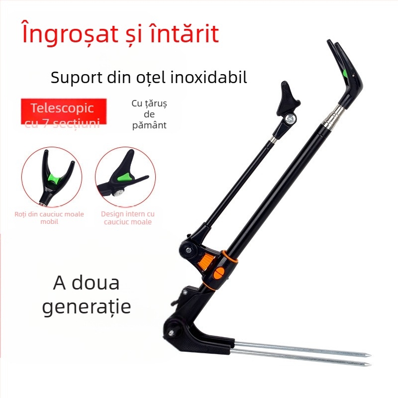 Suport pentru undiță din oțel inoxidabil cu ștecher de masă, suport pentru baterie cu dublă utilizare, cutie de pescuit, scaun de pescuit, suport pentru undiță, cadru de susținere a undiței, en-gros