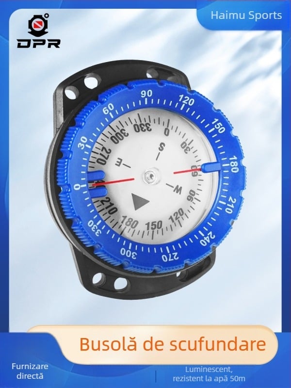 Busolă de scufundări cu indicator, busolă subacvatică, ceas de mână impermeabil, luminos