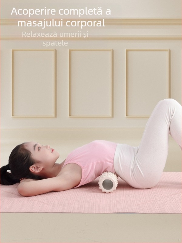 Băț de masaj pentru copii, coloană de yoga, ax din spumă, yoga pentru părinți și copii, relaxare pentru picioare, masaj cu role cu dinți de lup, non-lungi