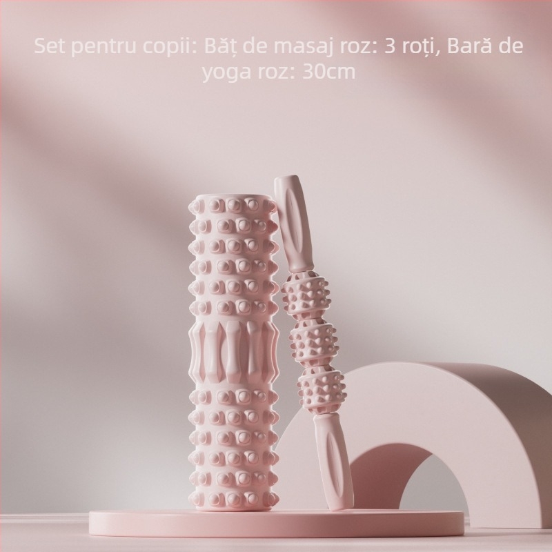Băț de masaj pentru copii, coloană de yoga, ax din spumă, yoga pentru părinți și copii, relaxare pentru picioare, masaj cu role cu dinți de lup, non-lungi