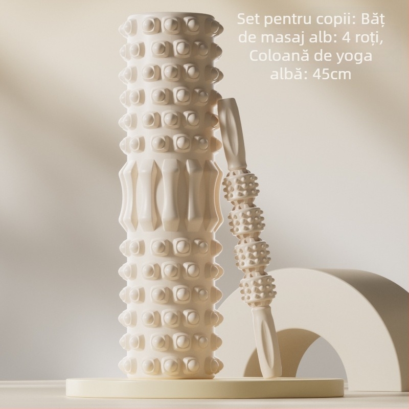 Băț de masaj pentru copii, coloană de yoga, ax din spumă, yoga pentru părinți și copii, relaxare pentru picioare, masaj cu role cu dinți de lup, non-lungi