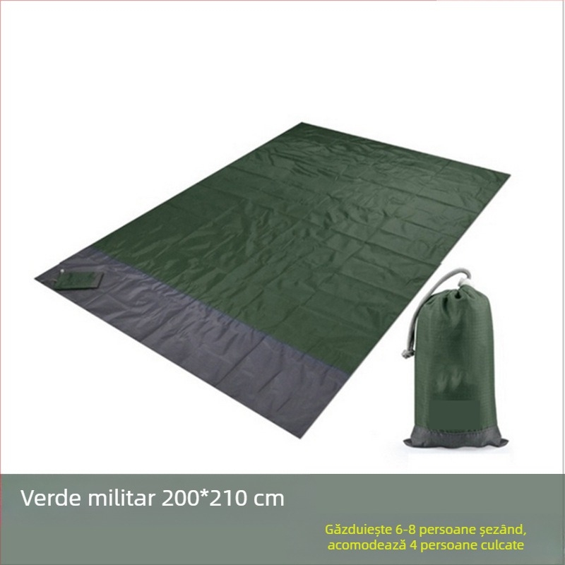 ETRAVEL Saltea de plajă, rezistentă la umiditate, saltea de picnic în aer liber, pânză, excursii de primăvară, portabil, impermeabil, îngroșat, saltea de gazon
