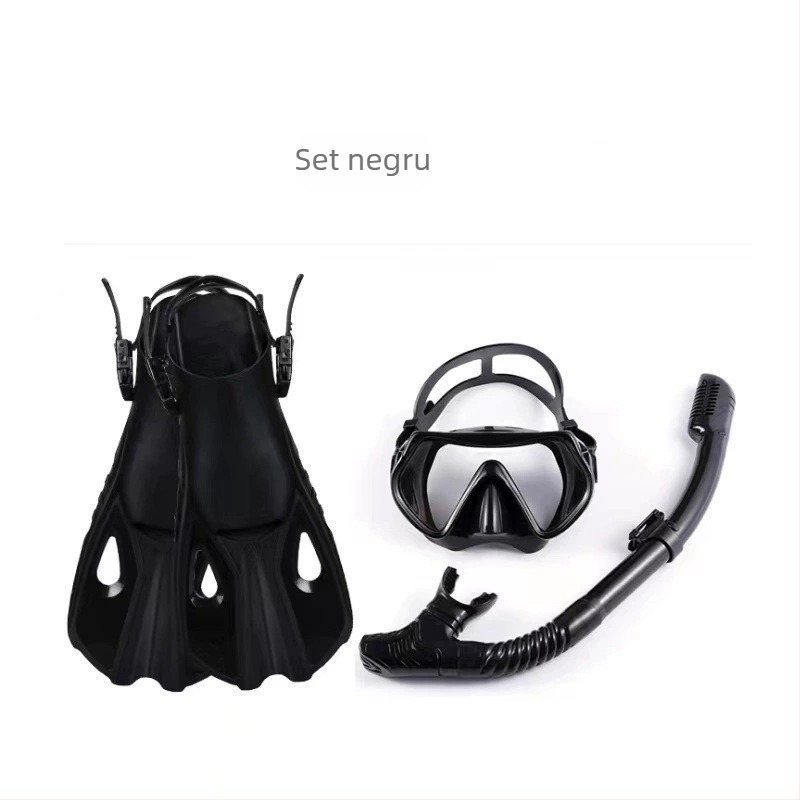 Mască de scufundări sanbao transfrontalieră HD cu ramă mare, ochelari de scufundări, tub de respirație, set de trei piese, en-gros din fabrică