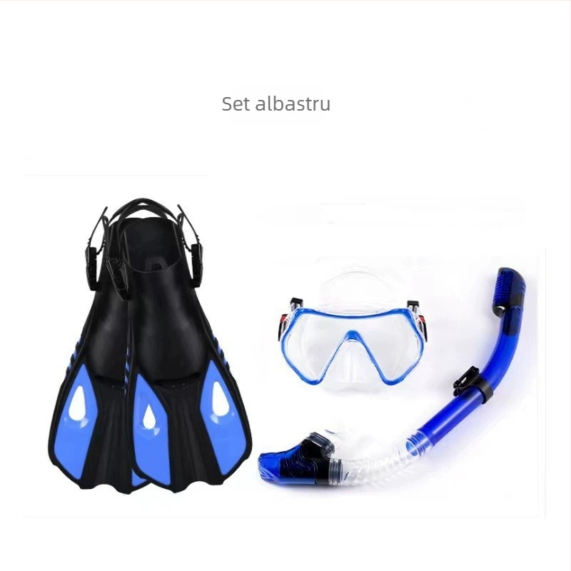 Mască de scufundări sanbao transfrontalieră HD cu ramă mare, ochelari de scufundări, tub de respirație, set de trei piese, en-gros din fabrică