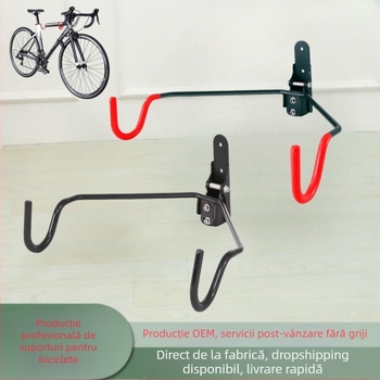 Suport de perete pentru biciclete, suport fix pentru biciclete de munte, cârlig dublu, suport de parcare pentru biciclete de șosea, suport de parcare interioară