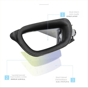 Set ochelari de înot pentru adulți, cască de înot, ochelari de înot din silicon din patru piese pentru bărbați și femei, echipament profesional de antrenament pentru înot, impermeabil și anti-aburire