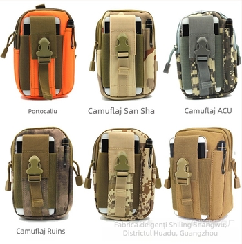 Geantă de talie tactică multifuncțională pentru sporturi în aer liber, geantă de talie impermeabilă cu ecran mare pentru telefon mobil, geantă de talie sport, geantă de gât agățată, geantă Thunder pentru talie