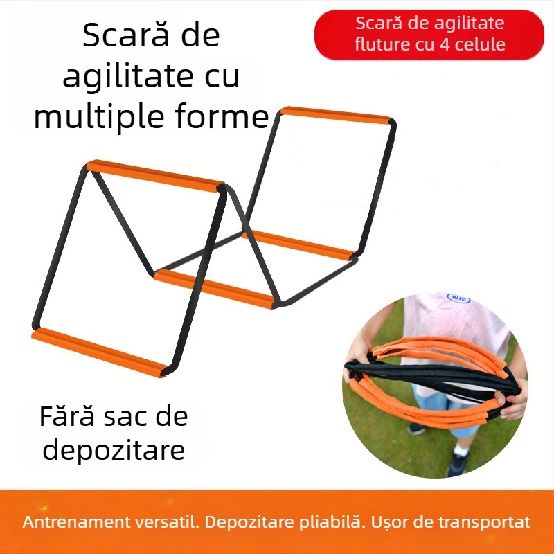 Scară de agilitate fluture multifuncțională, grilă de sărituri, grilă de sărituri pentru copii, baschet, fotbal, ritm de antrenament fizic, echipament de scară cu frânghie