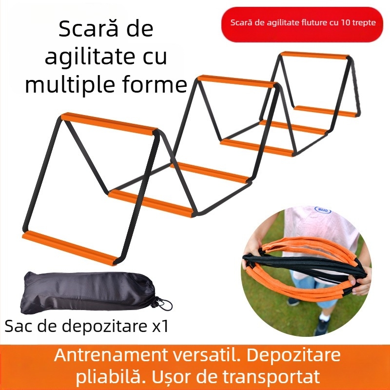 Scară de agilitate fluture multifuncțională, grilă de sărituri, grilă de sărituri pentru copii, baschet, fotbal, ritm de antrenament fizic, echipament de scară cu frânghie