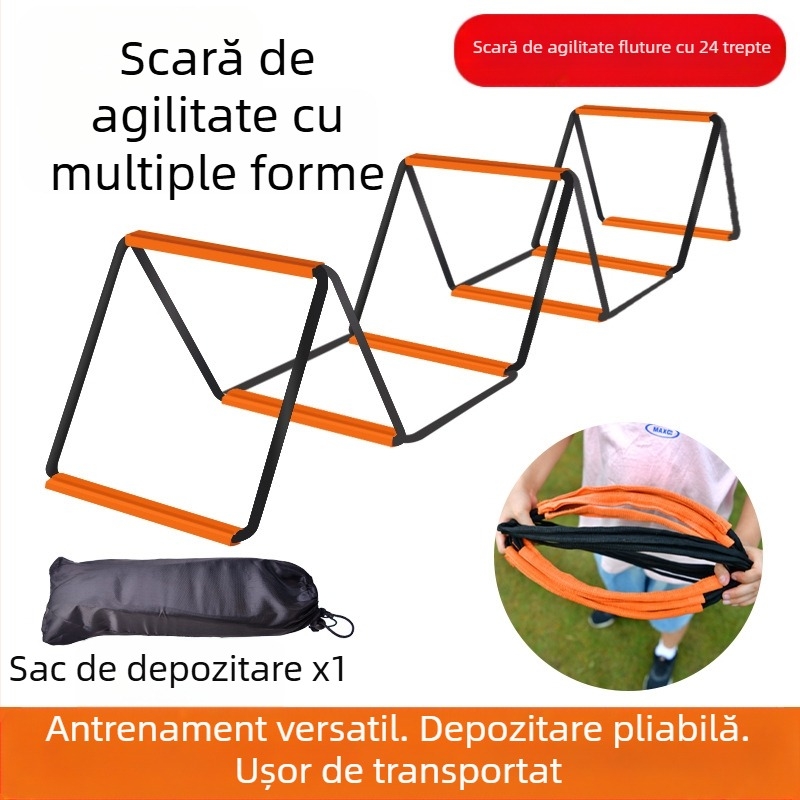 Scară de agilitate fluture multifuncțională, grilă de sărituri, grilă de sărituri pentru copii, baschet, fotbal, ritm de antrenament fizic, echipament de scară cu frânghie