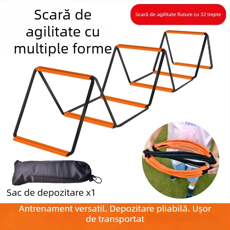 Scară de agilitate fluture multifuncțională, grilă de sărituri, grilă de sărituri pentru copii, baschet, fotbal, ritm de antrenament fizic, echipament de scară cu frânghie