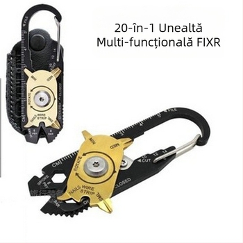 Instrument combinat multifuncțional cu roți 20 în 1, cheie din oțel inoxidabil, șurubelniță, gadget portabil EDC pentru exterior