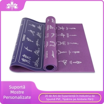 Saltea de fitness din PVC pentru bărbați, producători de saltele de yoga antiderapante, sporturi transfrontaliere, saltea de antrenament profesional din cauciuc pentru acasă