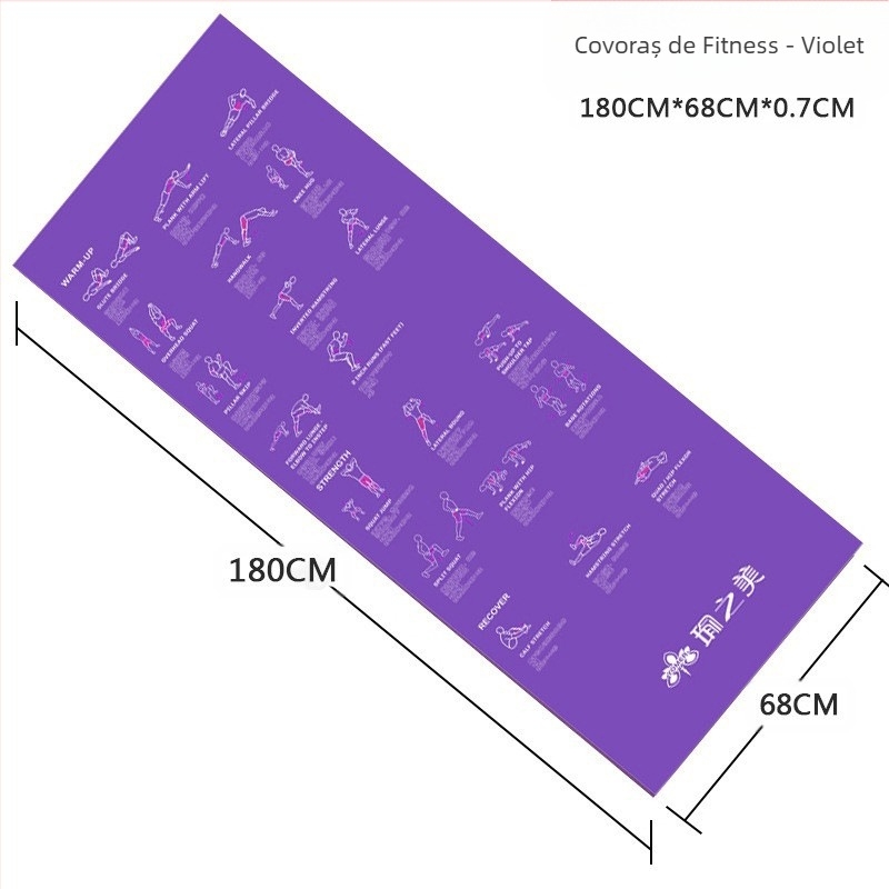 Saltea de fitness din PVC pentru bărbați, producători de saltele de yoga antiderapante, sporturi transfrontaliere, saltea de antrenament profesional din cauciuc pentru acasă